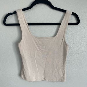 Dry Good Cropped tank double lined cream color